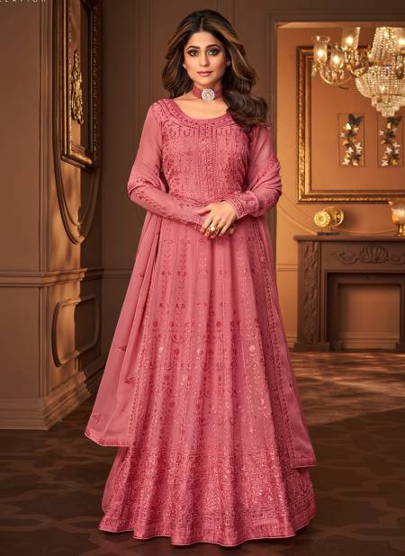 Pink Colour AASHIRWAD VINTAGE New Designer Wedding Wear Heavy Gown Collection 8684